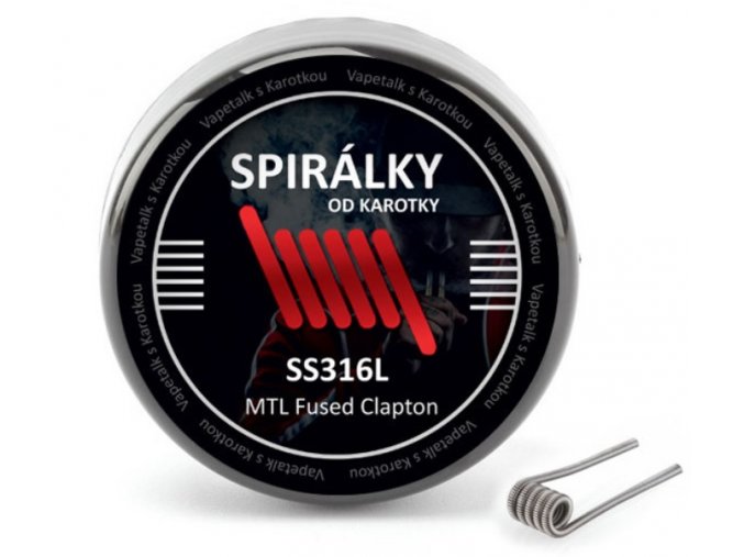 predmotane spiralky od karotky ss316 mtl fused clapton 0,5ohm 10ks