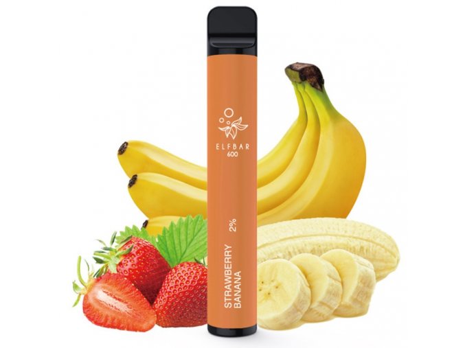 jednorazova e cigareta elf bar 600 strawberry banana 20mg jahoda banan