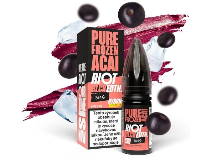 e liquid riot salt hybrid pure frozen acai 10ml 5mg 10mg 20mg
