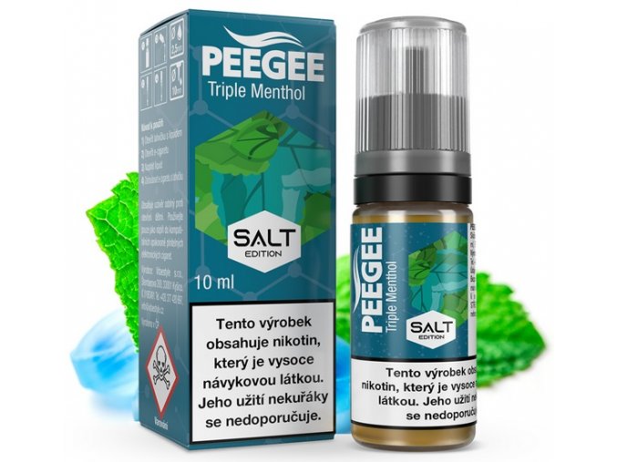 e liquid peegee salt triple menhol 10mg 20mg