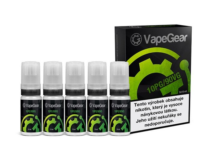 nikotinova premiova baze vapegear 10pg 90vg 5x10ml