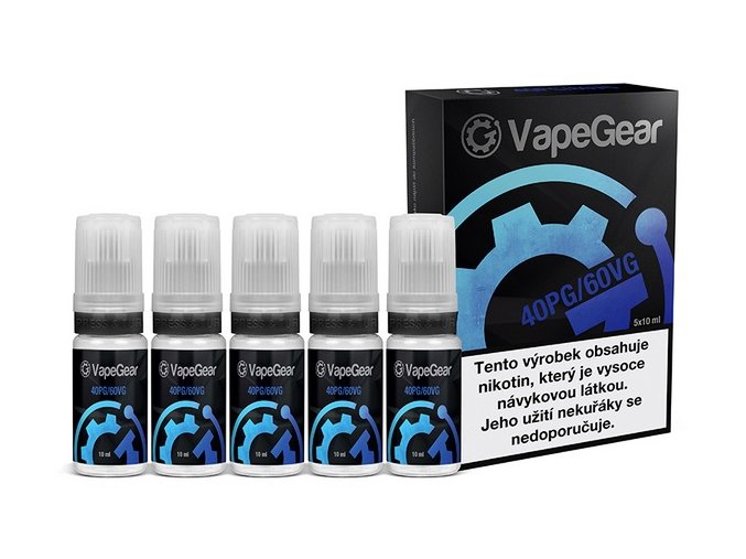 nikotinova premiova baze vapegear 40pg 60vg 5x10ml