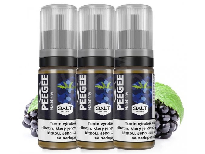 e liquid peegee salt 3x10ml blackberry 10mg 20mg