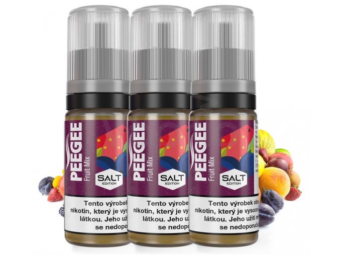 e liquid peegee salt 3x10ml fruit mix 10mg 20mg