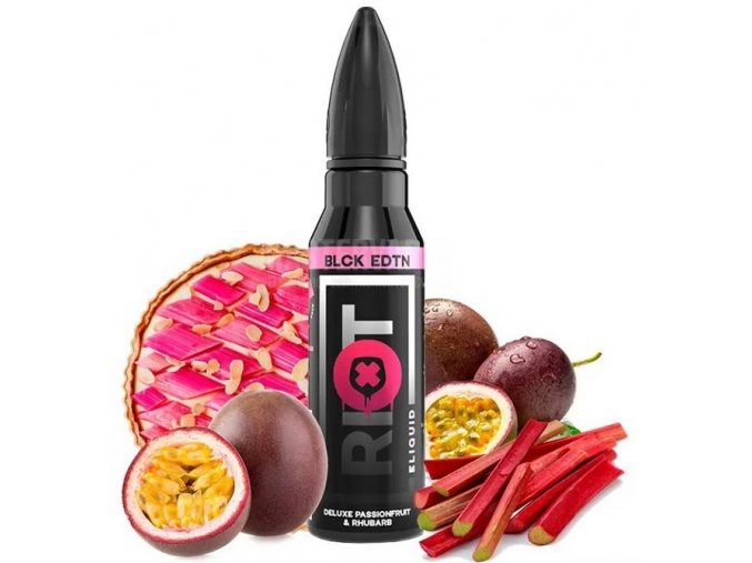 prichut riot squad black edition shake and vape deluxe passionfruit rhubarb 20ml