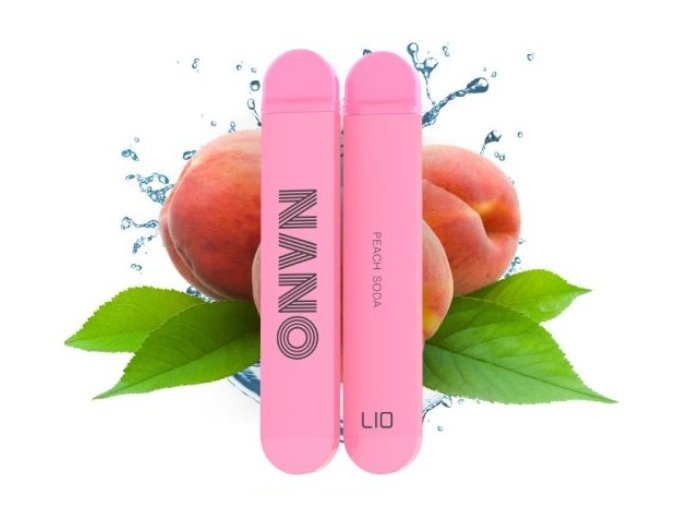 jednorazova elektronicka cigareta lio nano salt peach soda 16mg