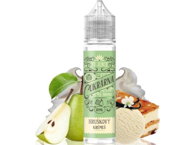 prichut ti juice shake and vape 15ml cukrarna hruskovy kremes