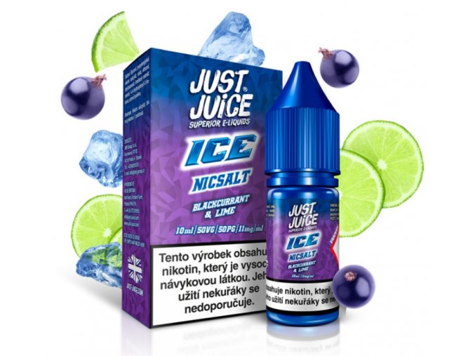 e liquid just juice salt ice blackcurrant lime 10ml 11mg 20mg