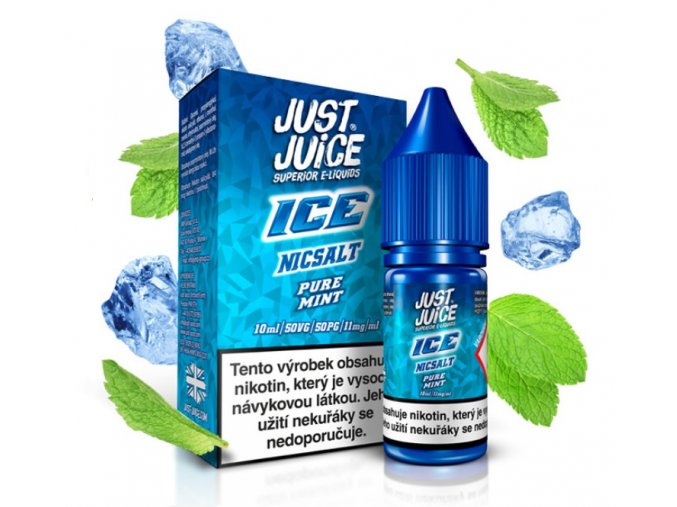 e liquid just juice salt ice pure mint 10ml 11mg 20mg