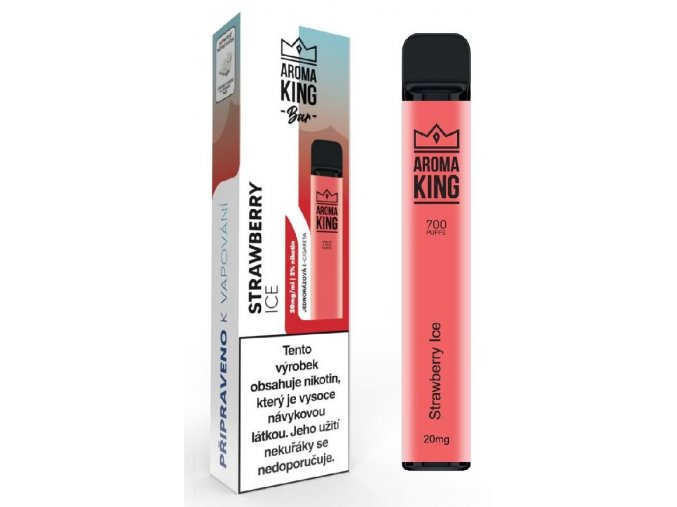 jednorazova e cigareta aroma king classic strawberry ice 20mg