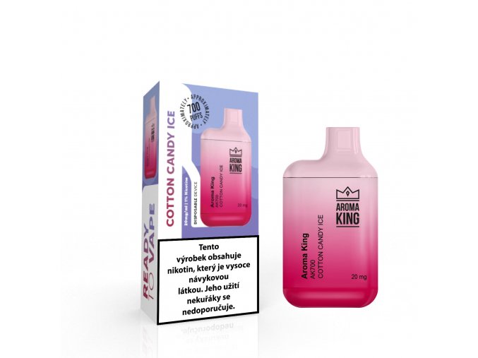 jednorazova e cigareta aroma king mini cotton candy ice 20mg