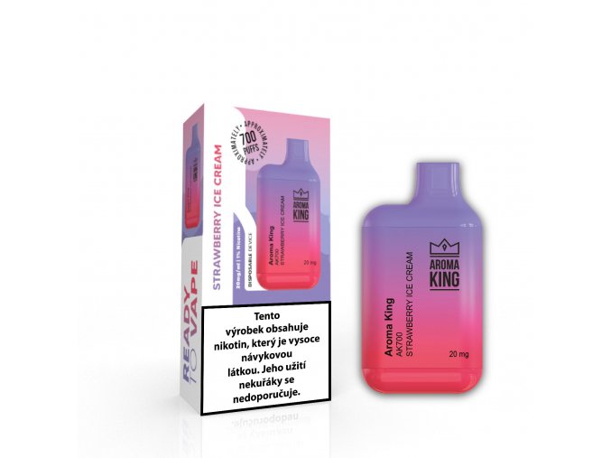 jednorazova e cigareta aroma king strawberry ice cream 20mg