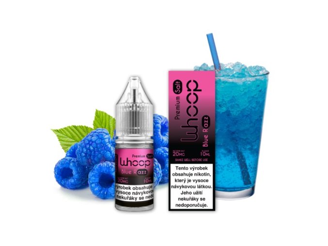 e liquidy whoop salt blue razz 20mg pg50 vg50 10ml