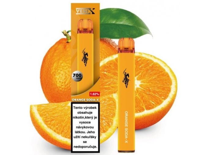 jednorazova elektronicka cigareta venix salt orange soda x 16mg