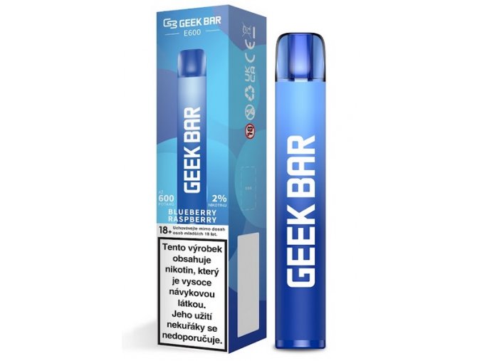 jednorazova e cigareta geek bar e600 20mg salt blueberry raspberry