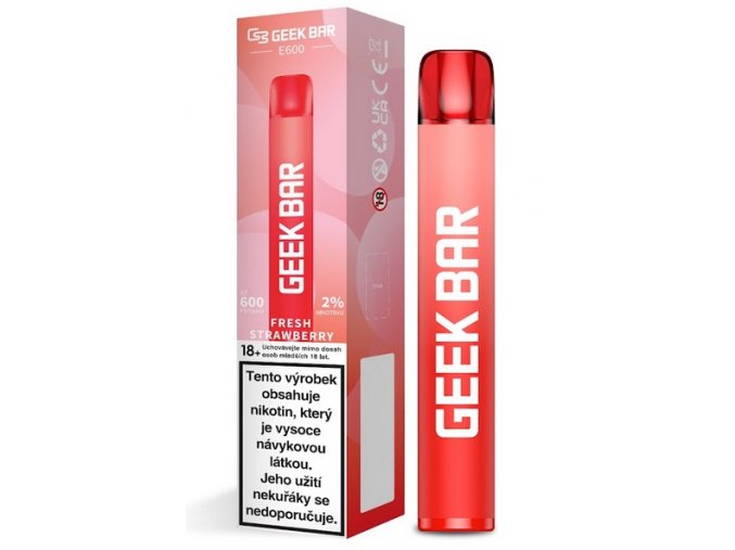 jednorazova e cigareta geek bar e600 20mg salt fresh strawberry