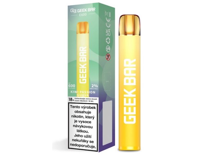 jednorazova e cigareta geek bar e600 20mg salt kiwi passion guava