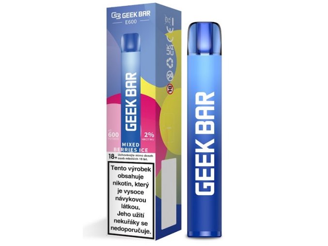 jednorazova e cigareta geek bar e600 20mg salt mixed berries ice