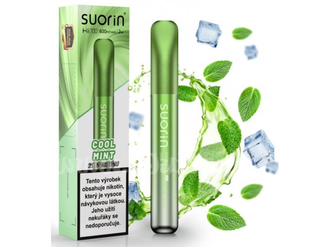 jednorazova e cigareta suorin bar hi700 disposable pod cool mint 20mg