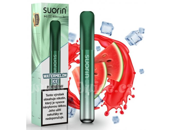 jednorazova e cigareta suorin bar hi700 disposable pod watermelon ice 20mg