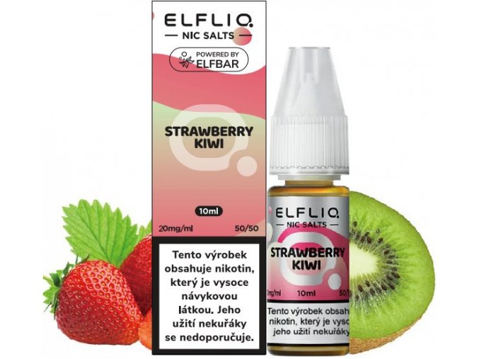 e liquid elfliq nic salt strawberry kiwi 10ml 10mg 20mg