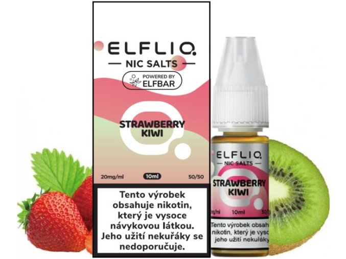 e liquid elfliq nic salt strawberry kiwi jahoda kiwi