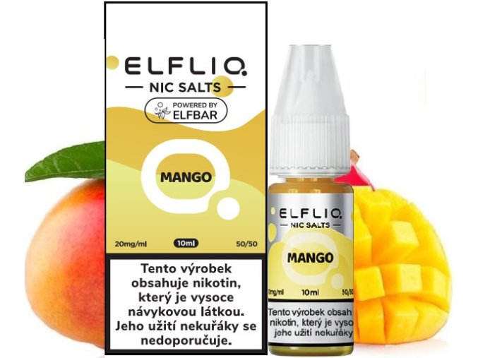 e liquid elf bar elfliq nic salt mango 10ml 20mg