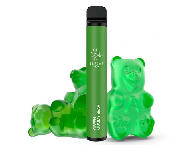 jednorazova e cigareta elf bar 600 green gummy bear 20mg