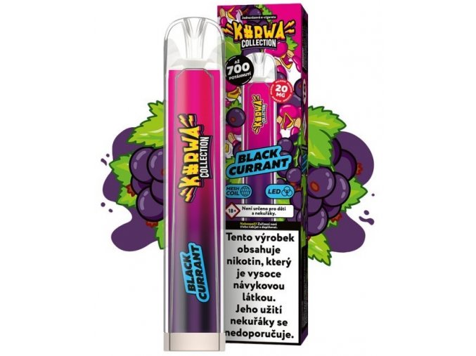 jednorazova e cigareta kurwa collection blackcurrant 20mg