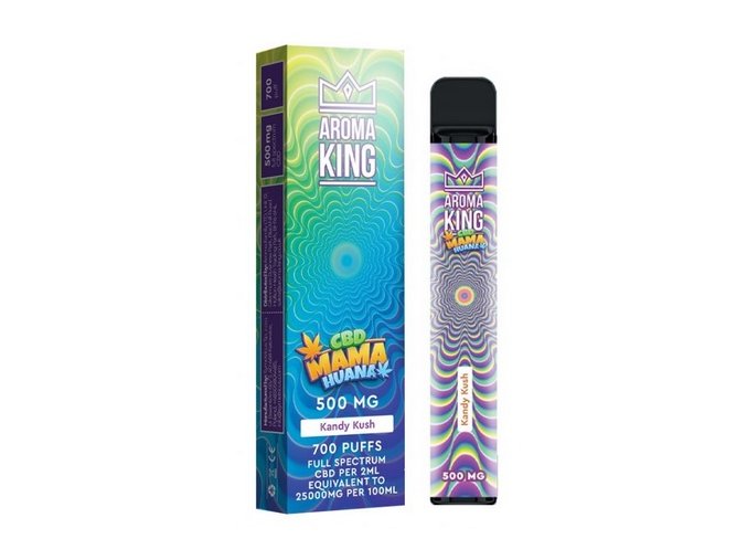 jednorazova e cigareta aroma king cbd mama huana kandy kush 500mg