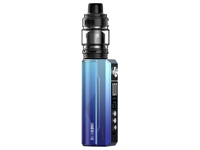 voopoo drag m100s 100w grip 55ml full kit cyan and blue