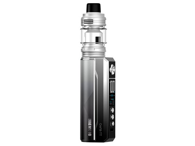 voopoo drag m100s 100w grip 55ml full kit silver and black