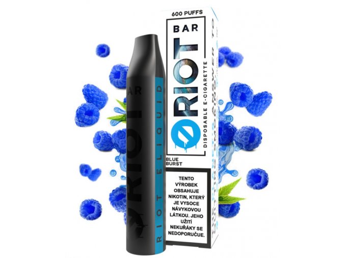 jednorazova e cigareta riot bar 10mg 20mg blue burst
