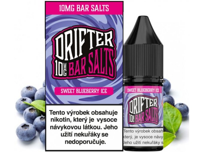 e liquid drifter bar salts sweet blueberry ice 10ml 10mg 20mg