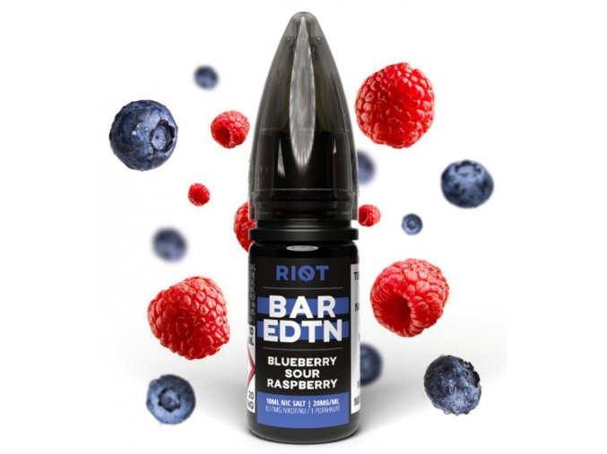 e liquid riot bar edtn salt 10ml 5mg 10mg 20mg blueberry sour raspberry