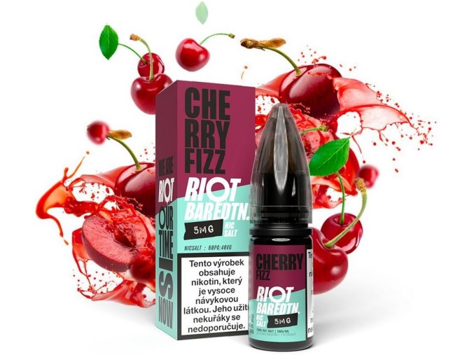 e liquid riot bar edtn salt 10ml cherry fizz 5mg 10mg 20mg