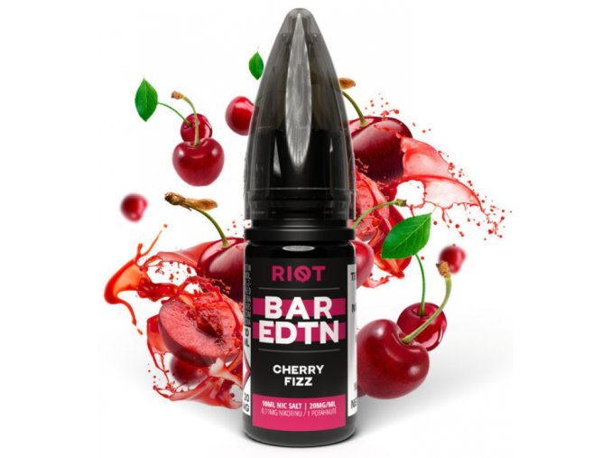 e liquid riot bar edtn salt 10ml 5mg 10mg 20mg cherry fizz