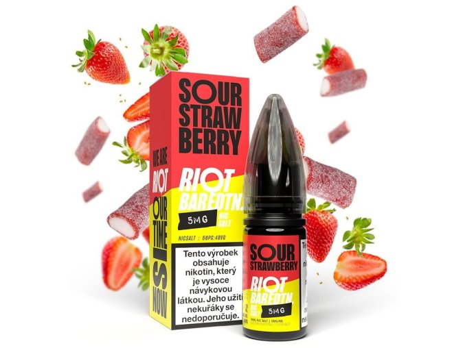 e liquid riot bar edtn salt 10ml sour strawberry 5mg 10mg 20mg