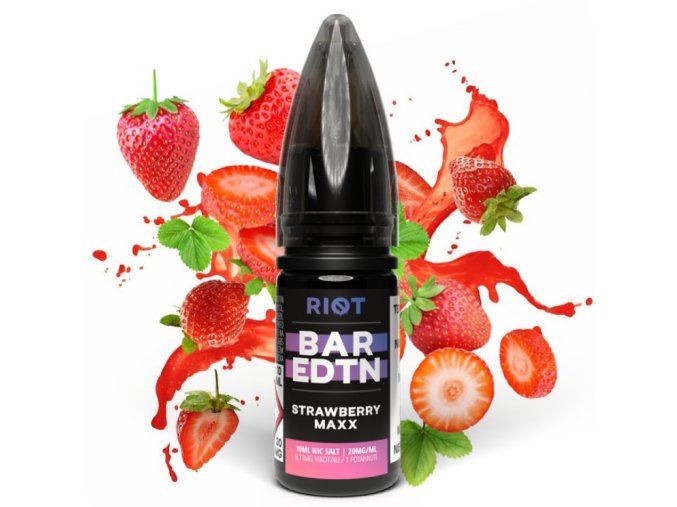 e liquid riot bar edtn salt 10ml 5mg 10mg 20mg strawberry maxx