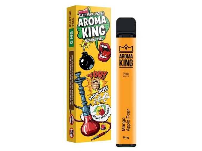 jednorazova e cigareta aroma king hookah mango apple pear 0mg bez nikotinu