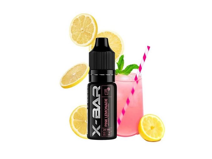 e liquid j well x bar nic salt 10ml 10mg 20mg pink lemonade