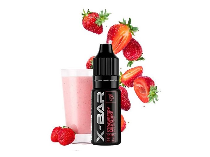 e liquid j well x bar nic salt 10ml 10mg 20mg strawberry milkshake