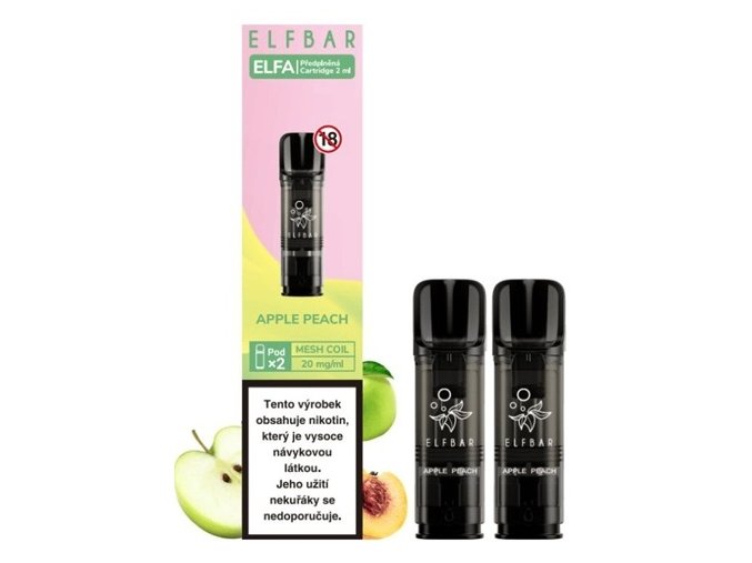 elf bar elfa predplnene cartridge apple peach 2ks