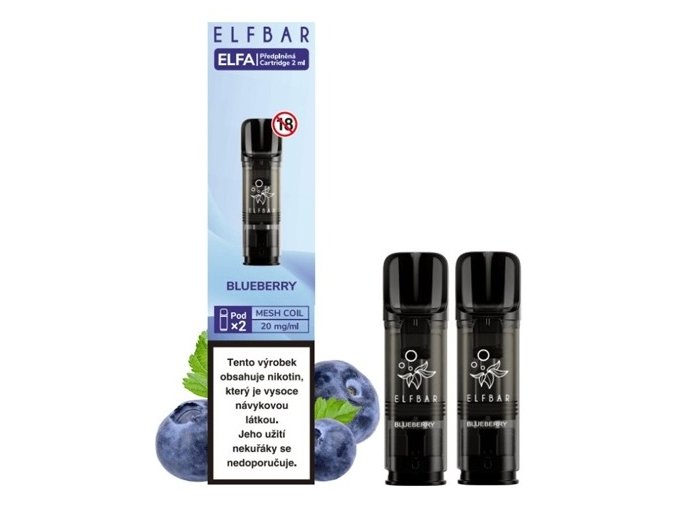 elf bar elfa predplnene cartridge blueberry 2ks