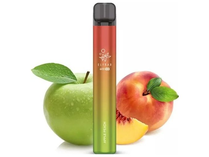 jednorazova e cigareta elf bar 600 v2 apple peach 20mg