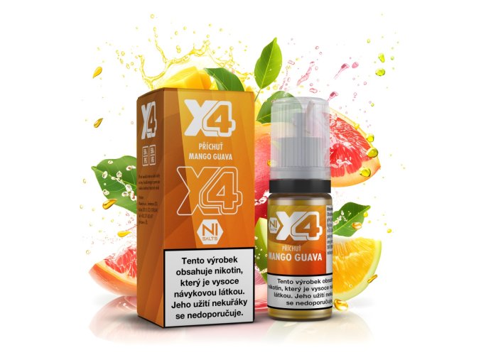 e liquid x4 bar juice mango guava 10ml 10mg 20mg