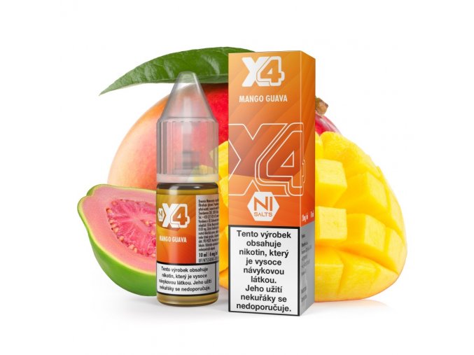 e liquid x4 bar juice salt mango guava 10ml 10mg 20mg