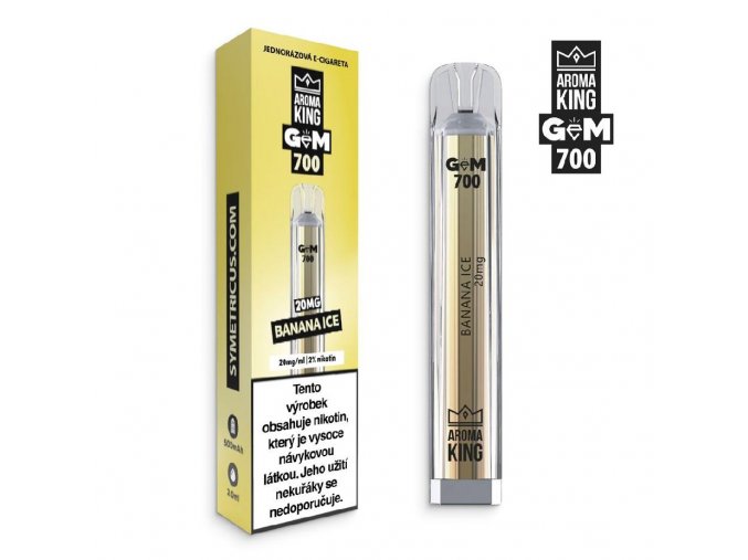 jednorazova e cigareta aroma king gem bar 700 banana ice 20mg