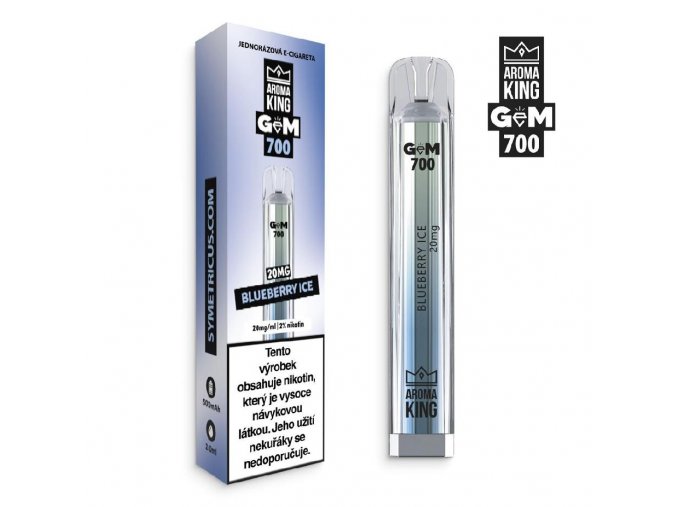 jednorazova e cigareta aroma king gem bar 700 blueberry ice 20mg