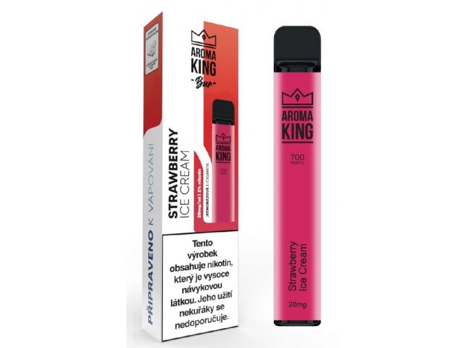 jednorazova e cigareta aroma king classic strawberry ice cream 20mg